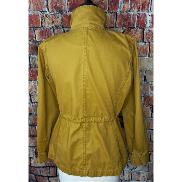 Madewell Fleet Military Utility Jacket Coat Medium Egyptian Gold Anorak - Picture 4 of 7